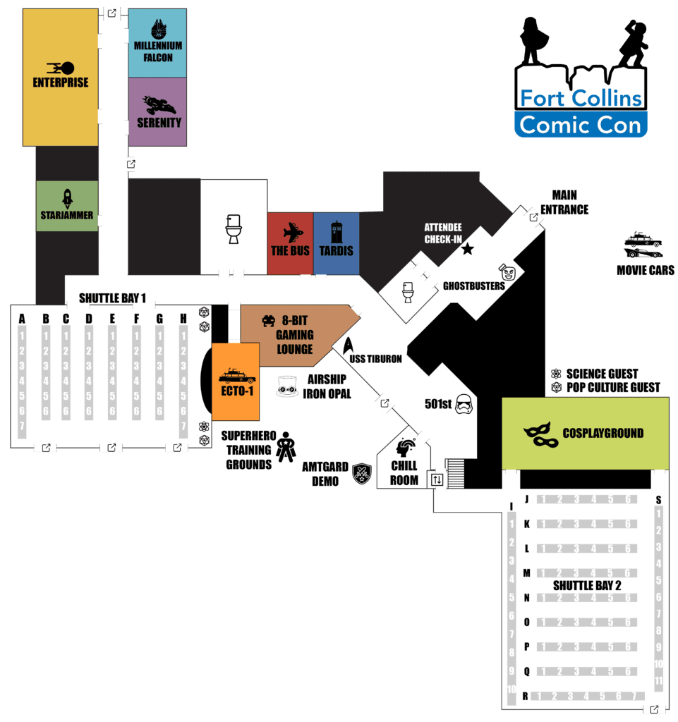 Fort Collins Comic Con Vendor Map