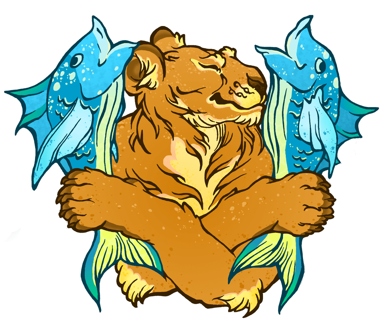 Two Fish and a Lion